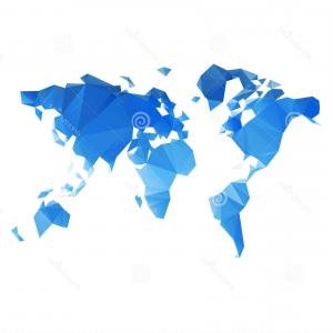 300x300 Royalty Free Stock Photos Triangular World Map Vector