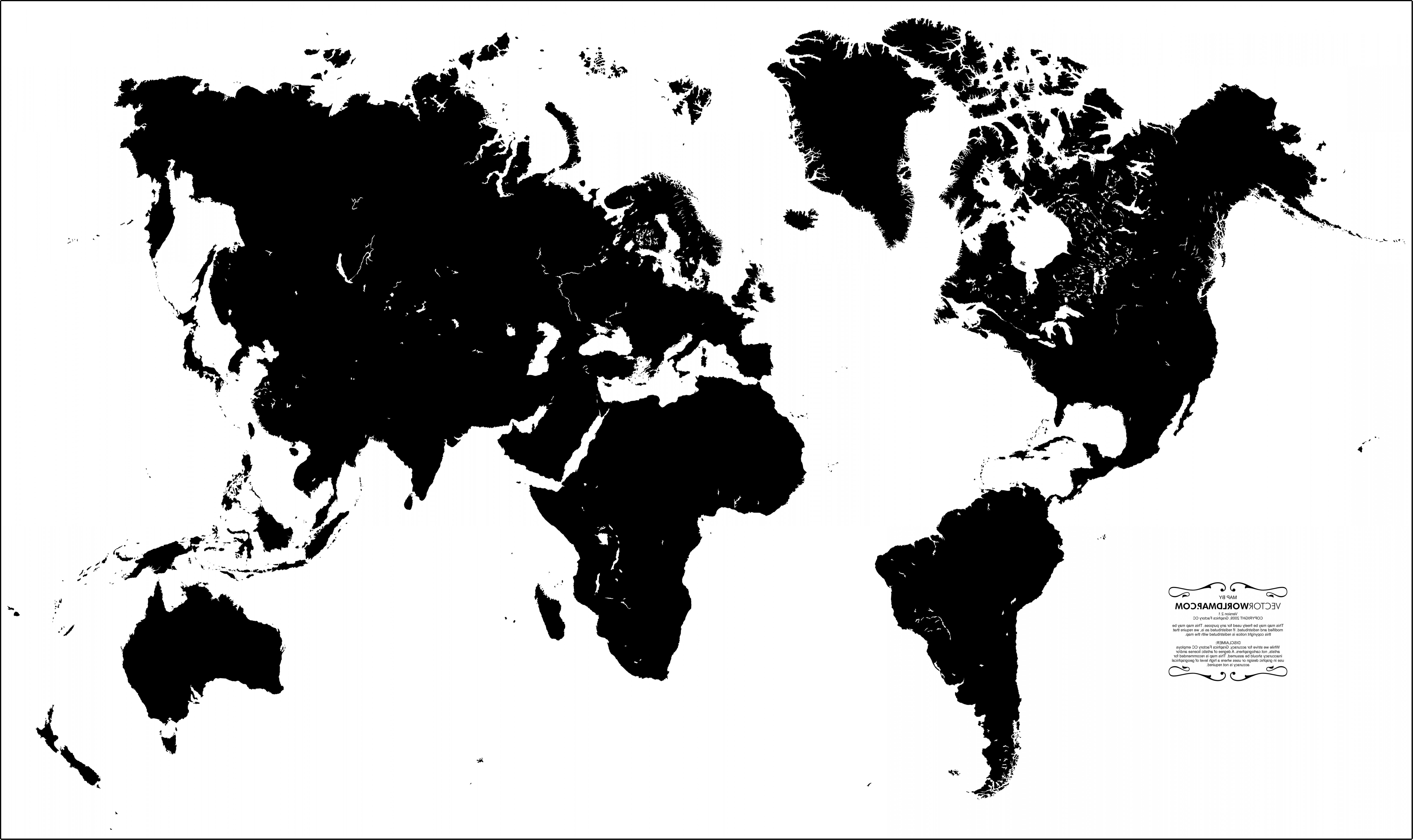6601x3924 Awesome World Map Vector Template Best Of Free Vector World Maps