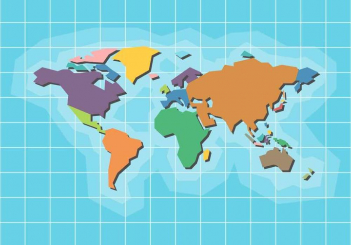 720x504 Free World Map Vector