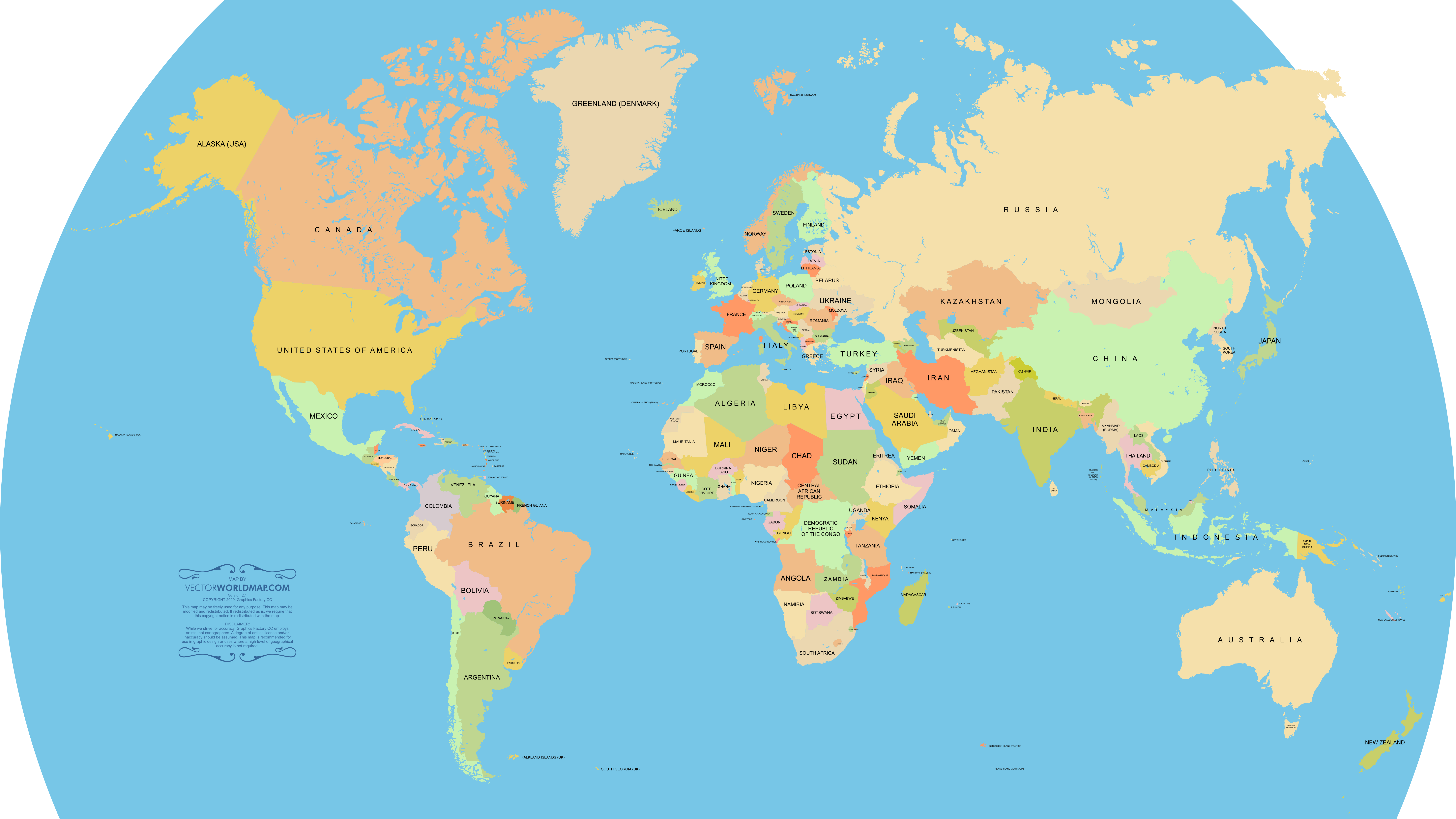 7330x4124 Vector World Map A Free, Accurate World Map In Vector Format