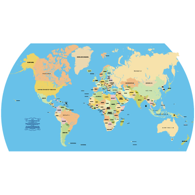 400x400 Accurate Vector World Map Logo Vector Free