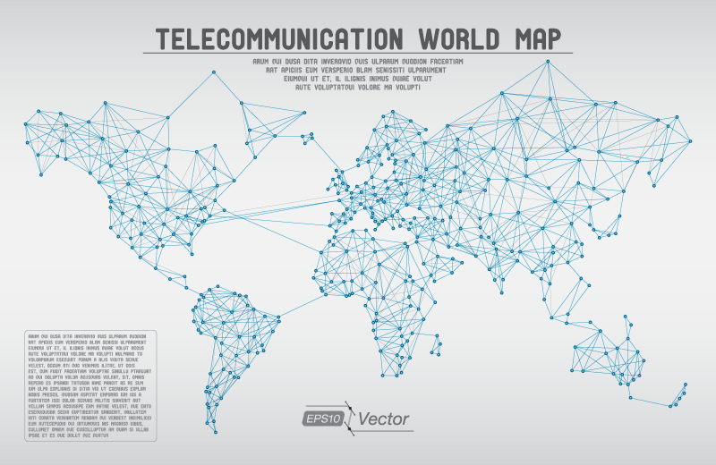 Telecommunication World Map Vector Free Vector Graphic Download 800x520 Telecommunication World Map Vector Free Vector Graphic Download