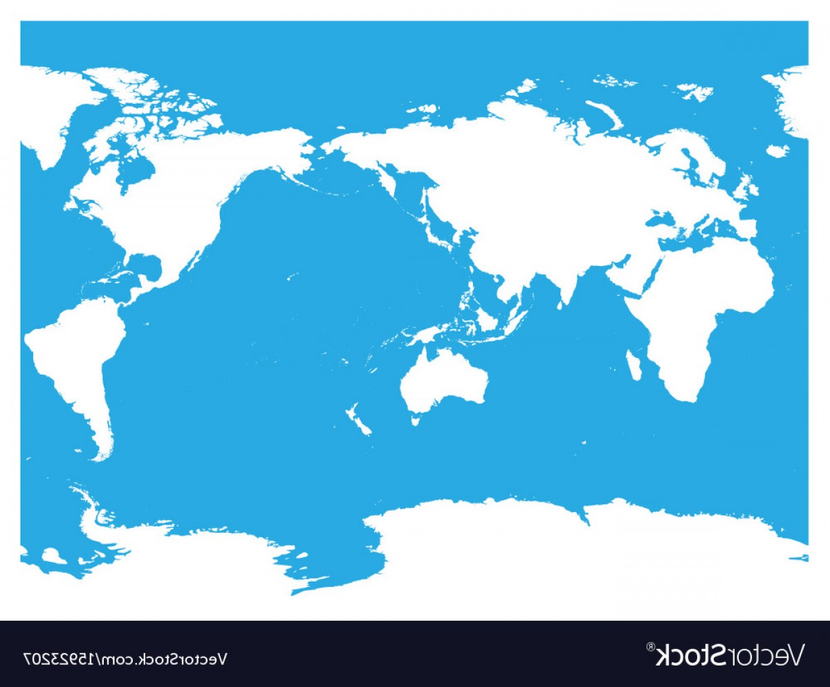 1200x994 Australia And Pacific Ocean Centered World Map Vector New Of Maps