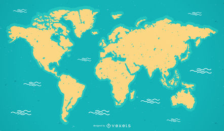 442x260 Free Vector Plain World Map