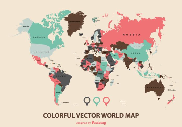 700x490 Free World Map Vector Collection Different Designs