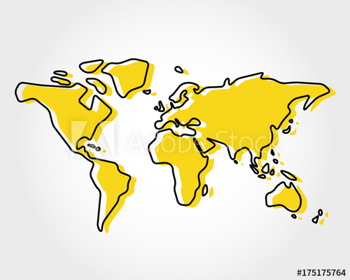 500x400 World Map Wall Murals Murale Design