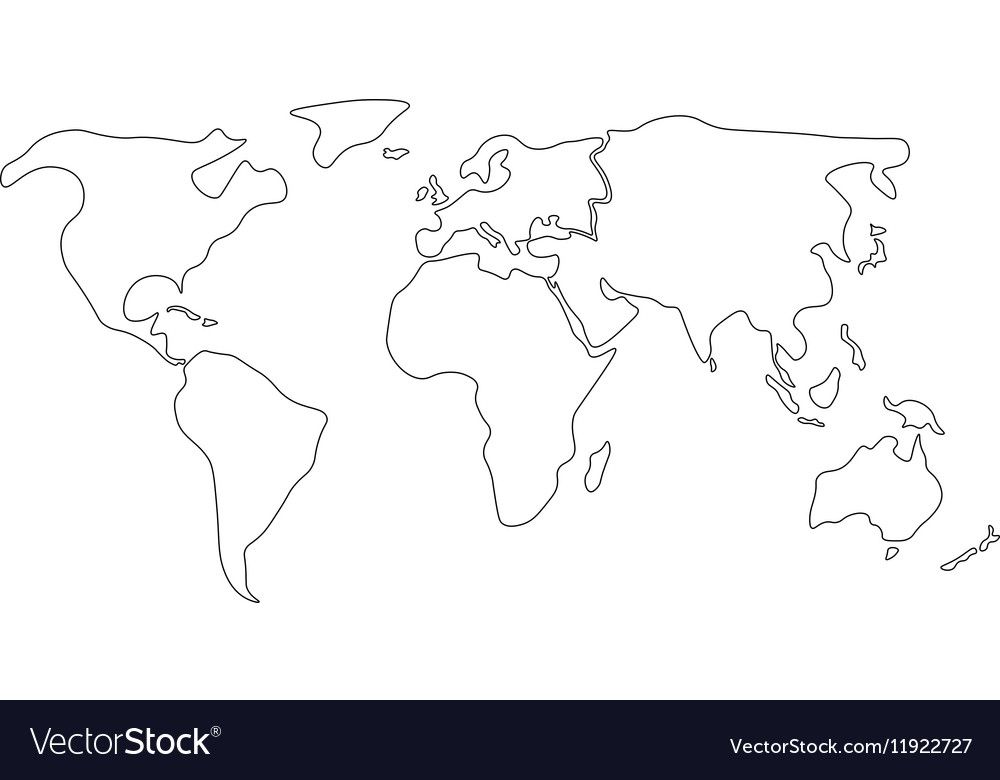 1000x780 World Map Outline World Map Outline