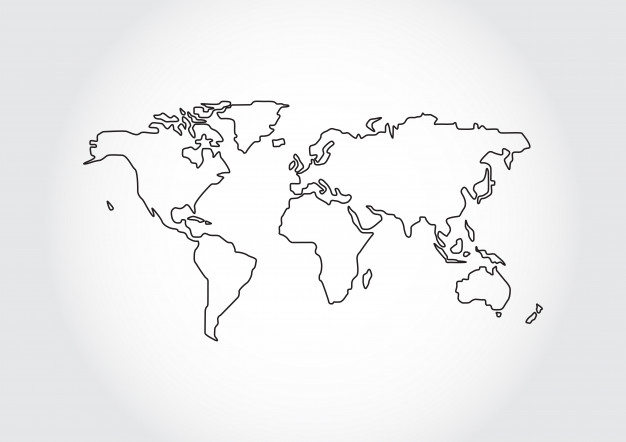 World Map Vector Outline at Vectorified.com | Collection of World Map