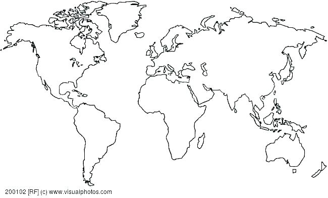 map of world outline
