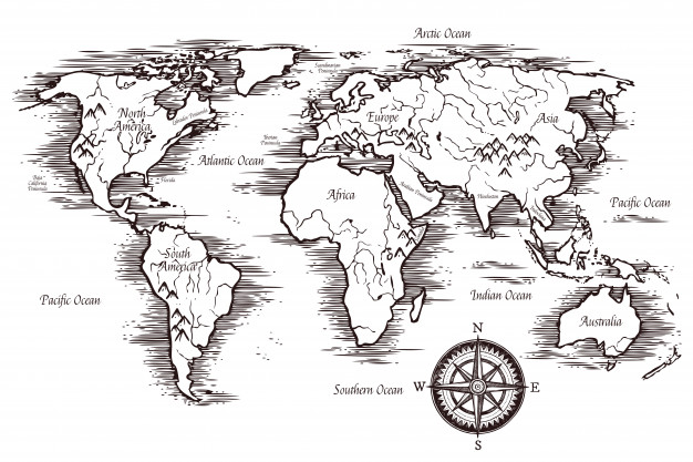 world map vector outline at vectorifiedcom collection