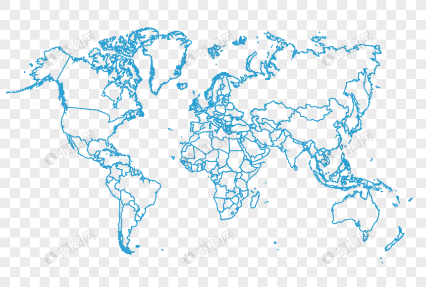 860x580 Blue World Map Vector Element Png Image Picture Free Download