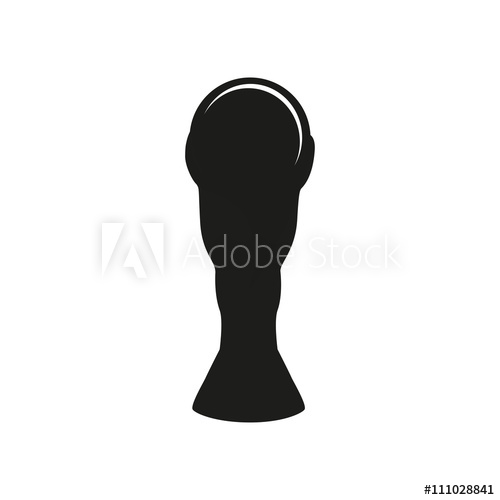 500x500 Black Cup Isolated On White Background Flat Vector Design Element