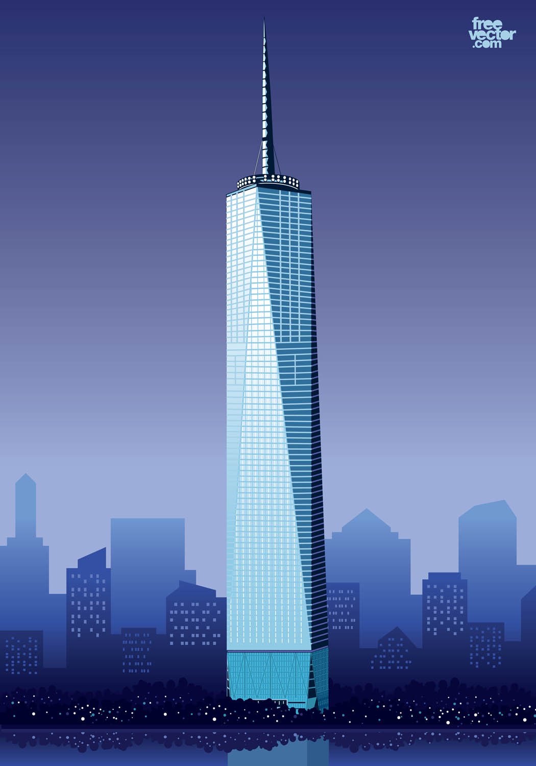 1050x1500 One World Trade Center Vector Art Graphics