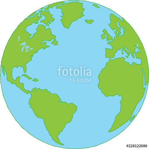 500x498 Map Of World Vector Stock Image And Royalty Free Vector