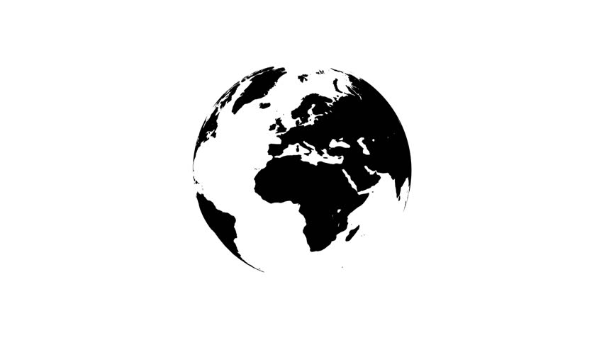 852x480 Of Planet Earth On White Background Vector
