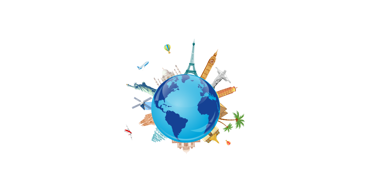 Famous World Travel Destinations Free Vector And Png 1200x628 Famous World Travel Destinations Free Vector And Png