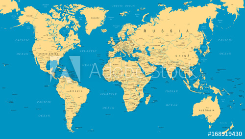 World Map Wall Murals Murale Design 500x283 World Map Wall Murals Murale Design