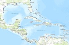 225x149 World Vector Shoreline Of The Gulf Of Mexico And Caribbean Sea