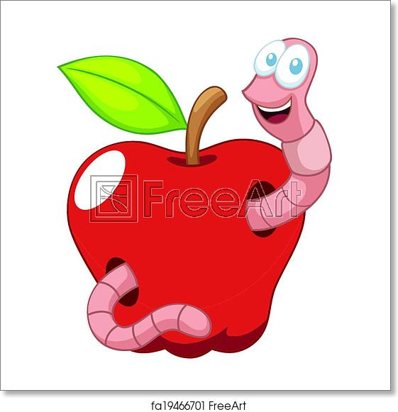561x581 Free Art Print Of Cartoon Worm Vector Illustration Of Cartoon