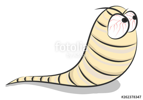 500x348 A Peach Colored Cartoon Worm Vector Or Color Illustration Stock