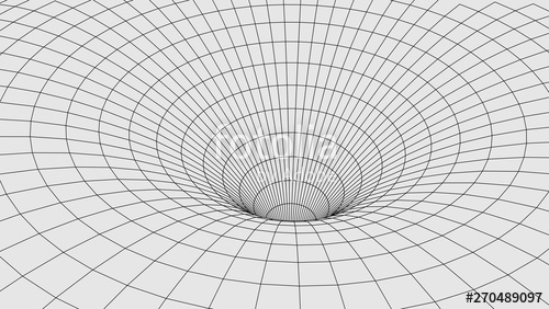 500x282 Wireframe Abstract Tunnel Vector Wormhole With A Mesh