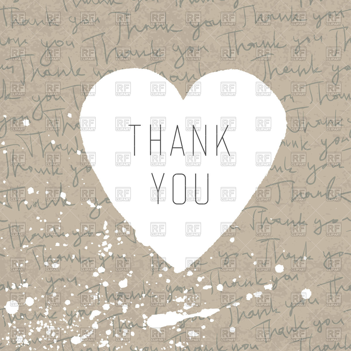 1200x1200 Inscription Thank You In Heart Shaped Frame On Worn Background