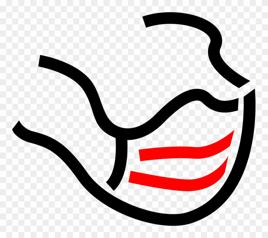 880x780 Vector Illustration Of Surgical Mask Worn