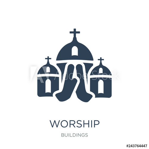 500x500 Worship Icon Vector On White Background, Worship Trendy Filled I