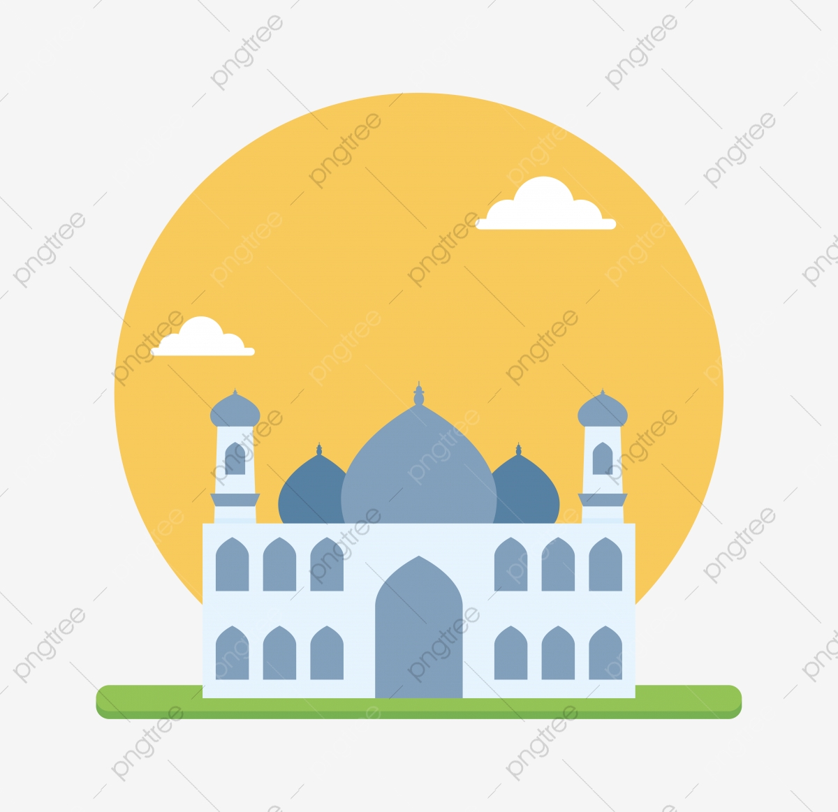 1200x1163 Big Mosque Of Muslim Prayer To Worship Their God, Islamic