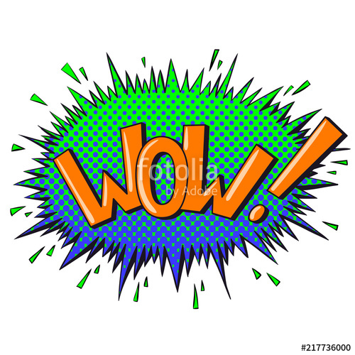 500x500 Comics Text Sound Effects Bubble Speech Phrase Wow Vector