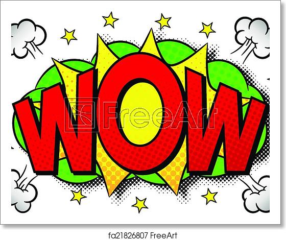 560x470 Free Art Print Of Comic Sound Effect Wow Vector Illustration