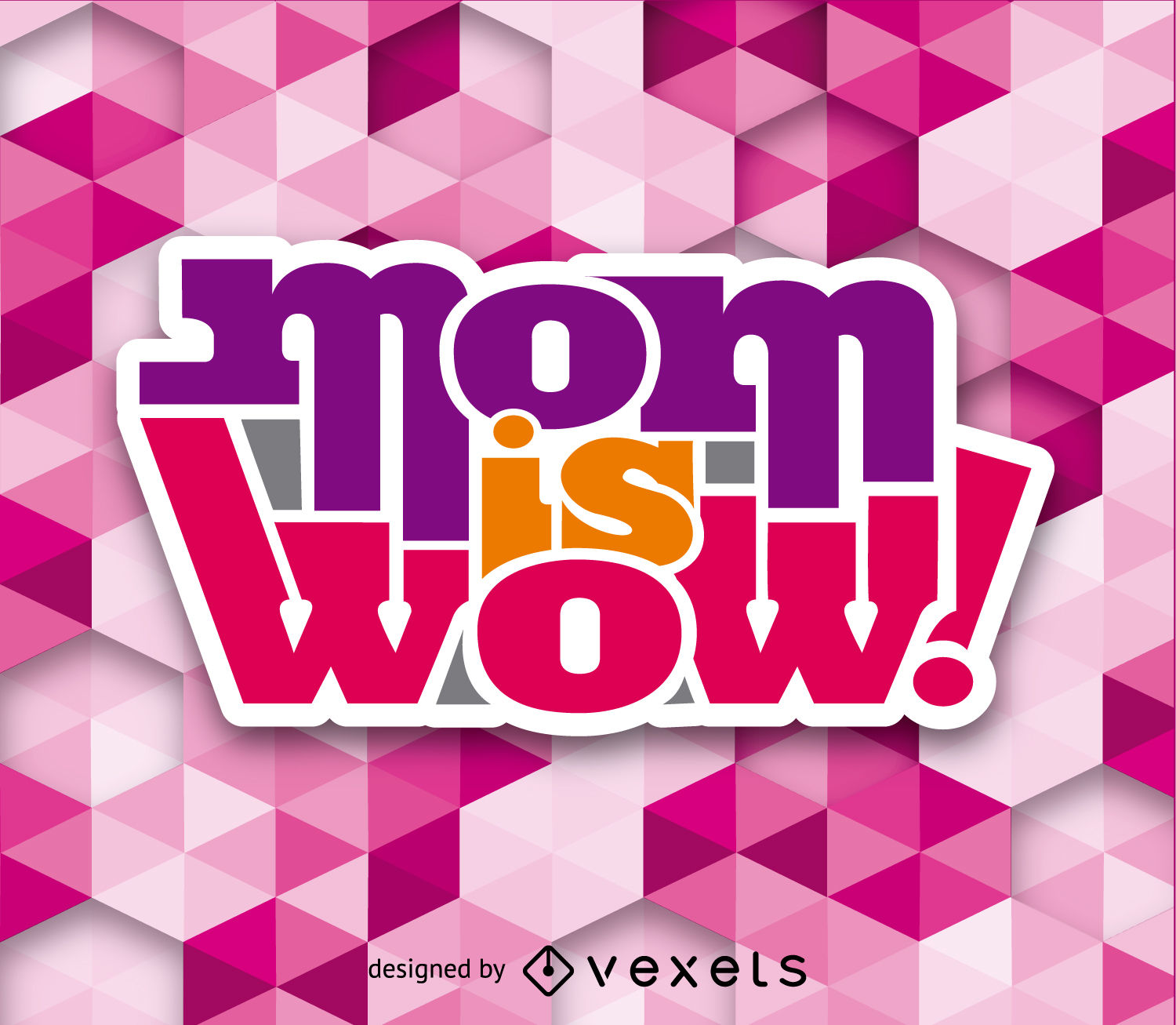 1500x1307 Mom Is Wow Vector