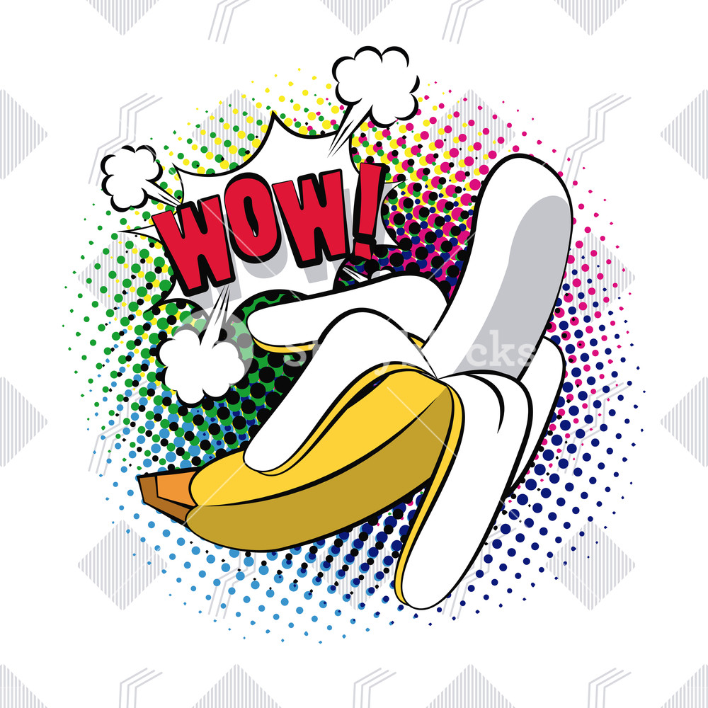 1000x1000 Pop Art Wow Speech Colorful Cartoons Vector Illustration Graphic