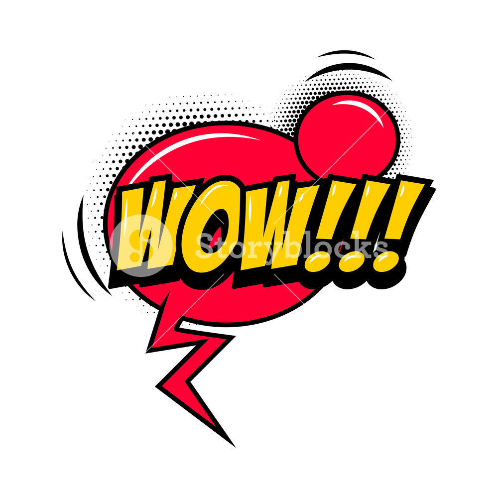 1000x1000 Wow!!! Comic Style Phrase With Speech Bubble Vector Illustration