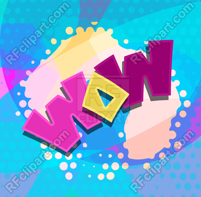 400x391 Wow Text Colorful Blobs Dots Abstract Background Vector Image
