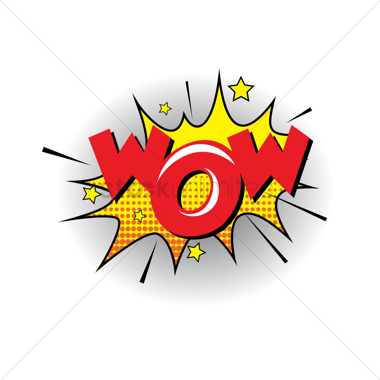 1300x1300 Comic Bubble Wow Vector Image