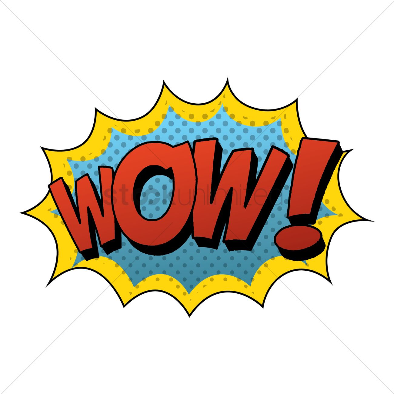 1300x1300 Comic Effect Wow Vector Image