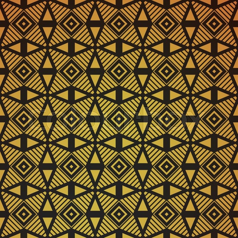 800x800 Gold Geometric Retro Abstract Seamless Stock Vector Colourbox