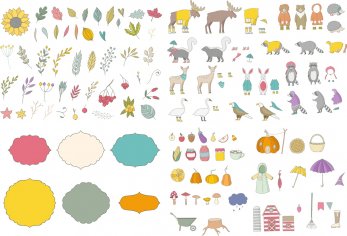 347x236 Handdrawn Lovely Birds Free Vector Download In Cdr