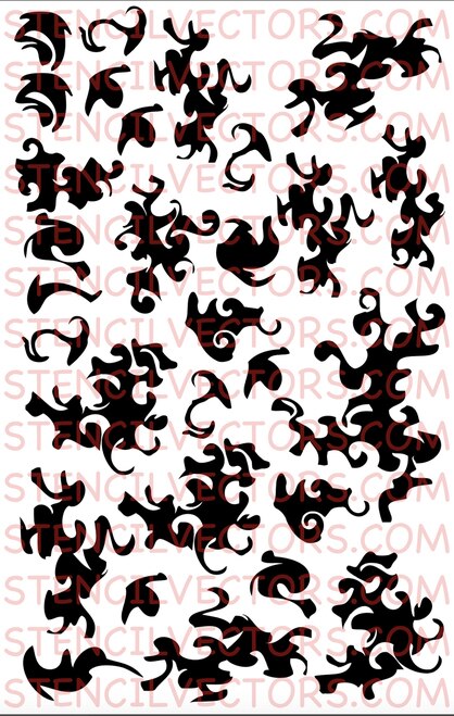 418x659 Large Woodland Camo Stencil Vector Pack