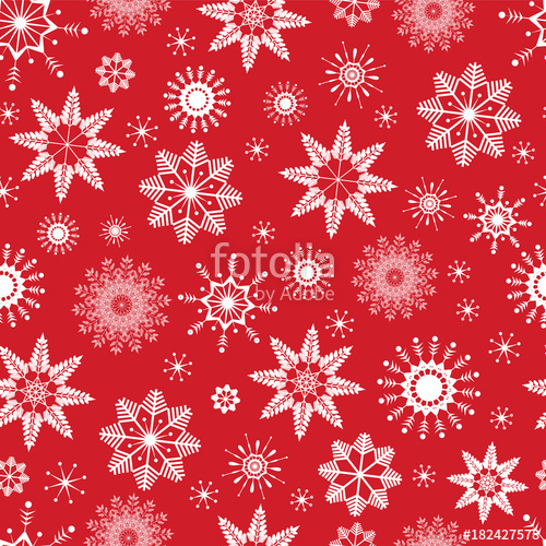 500x500 Red Seamless Snowflakes Pattern Vector Background Good Choice