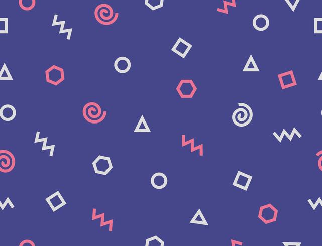 641x490 Abstract Geometric Shape Doodle Pattern On Blue Background