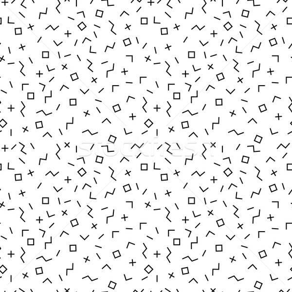 600x600 Vector Mosaic Memphis Seamless Pattern Vector Illustration