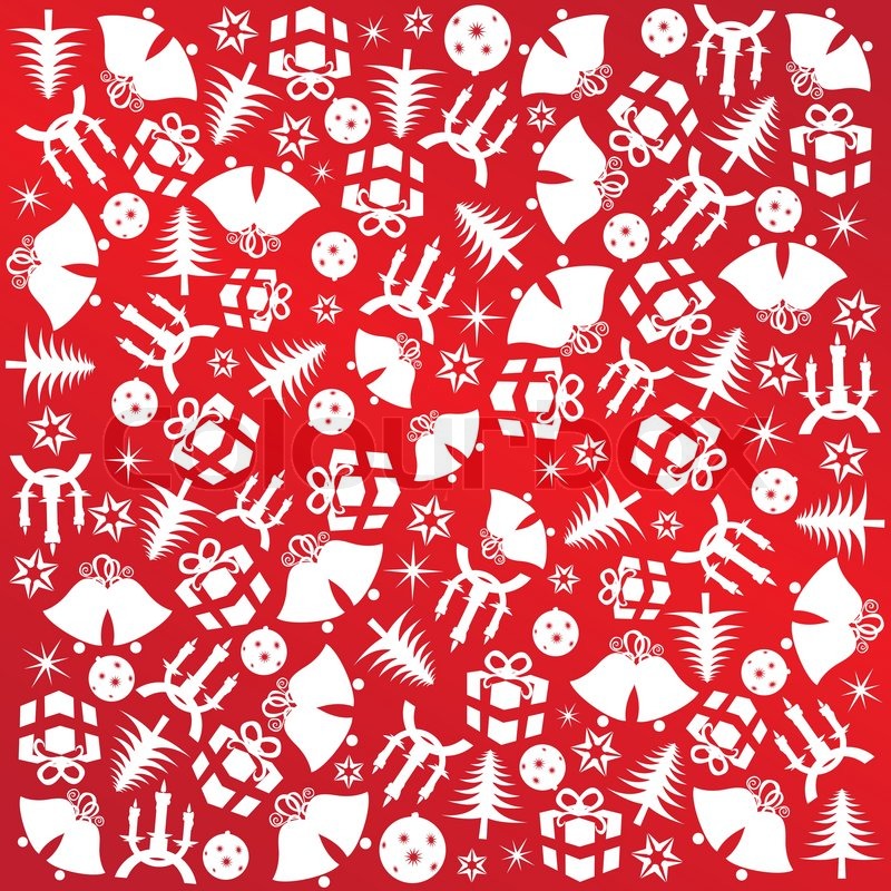 800x800 Christmas Wrapping Paper With Red Stock Vector Colourbox