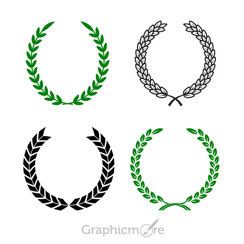800x800 Olive Wreath Shapes Design Free Vector Download
