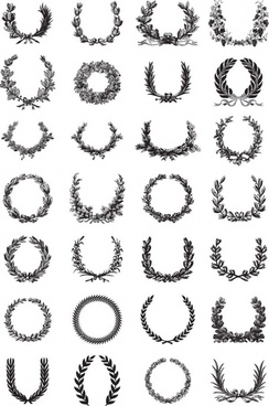 244x368 Wreath Free Vector Download