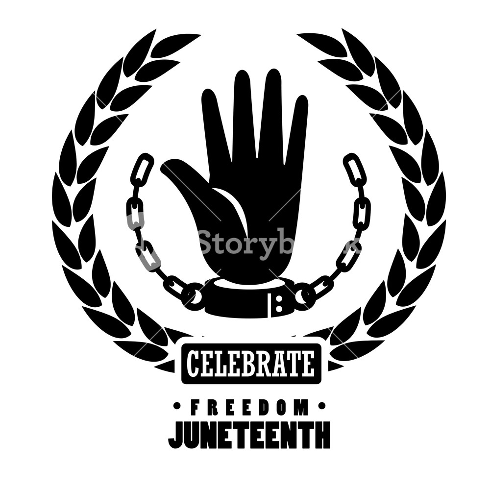 1000x1000 Hand With Chain, Laurel Wreath Silhouettes And Celebrate Freedom