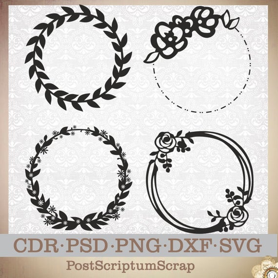 Wreath Silhouette Vector At Collection Of Wreath