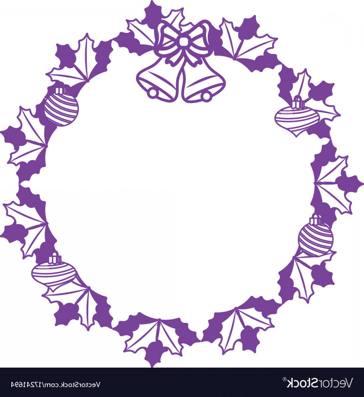 Christmas Wreath Silhouette Svg