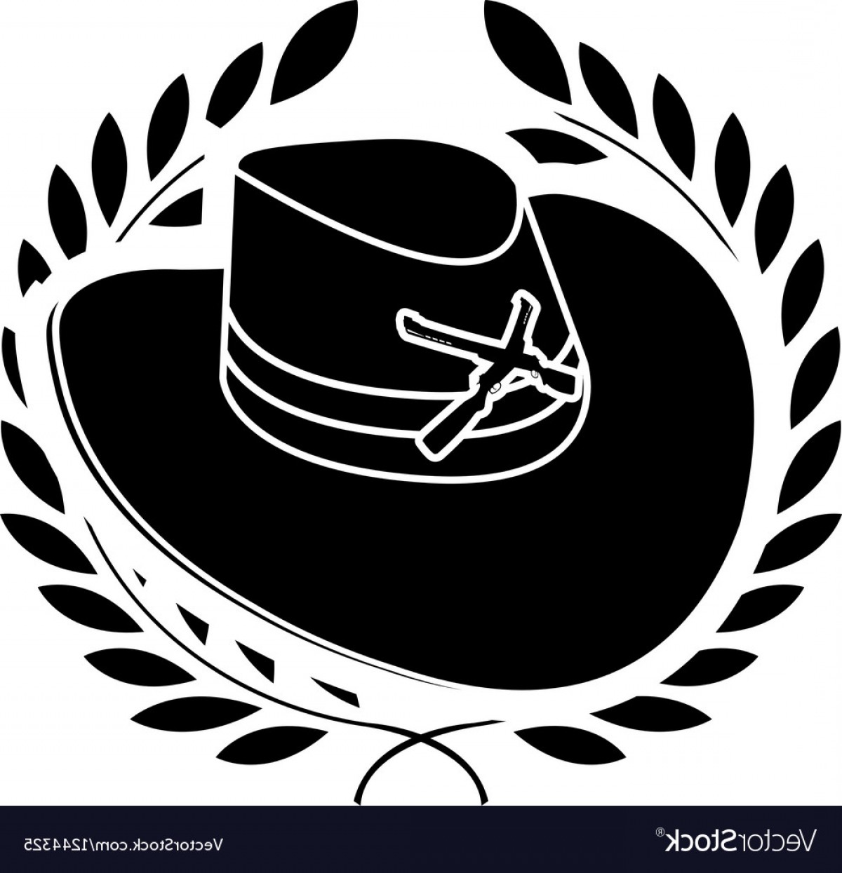 1200x1245 Cowboy Hat And Laurel Wreath Vector Soidergi